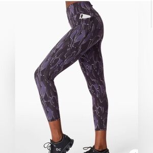 Sweaty Betty Zero Gravity Running Leggings SB5402B - Black/Purple - xs
